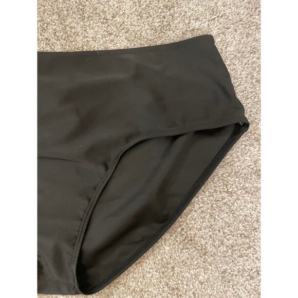 NWT Coeur de vague Black Floral Ruffle High Waist Bottoms,US 10 XXLarge - Picture 2 of 5